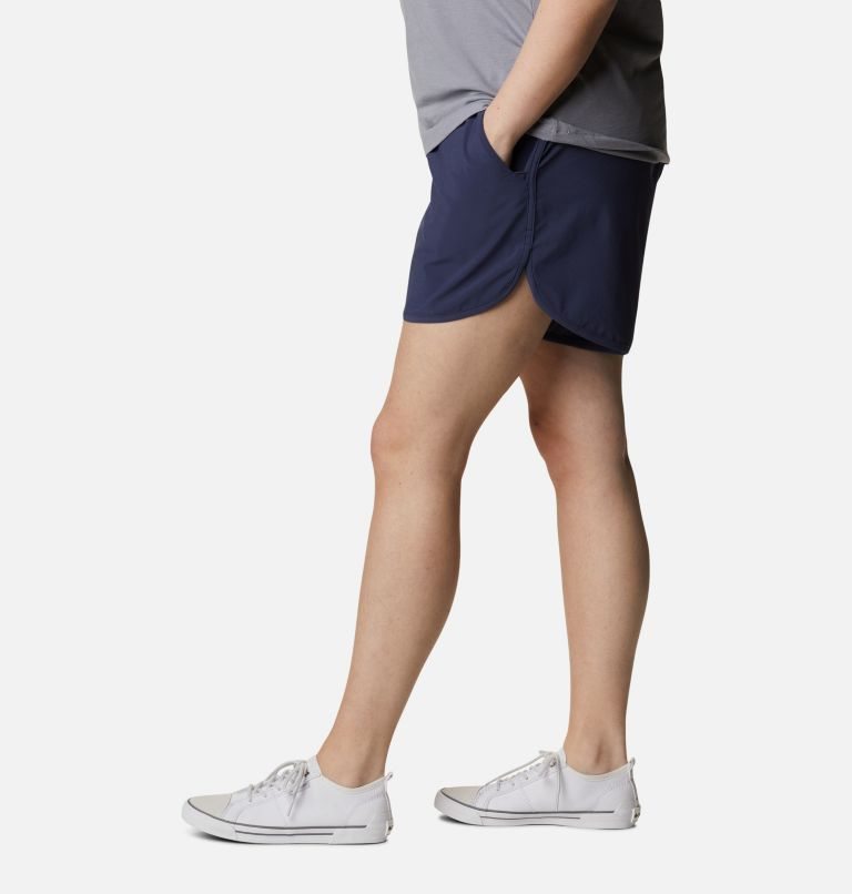 Women's Columbia Pleasant Creek Stretch Shorts Navy | Plus Size CA-I461C